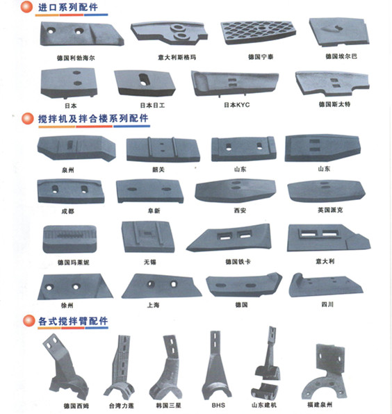 廣西南寧混凝土攪拌機(jī)，廣西南寧襯板、葉片、攪拌臂價(jià)格